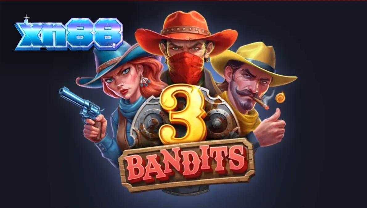 Giao diện trò chơi slot 3 Bandits với chủ đề miền Tây hoang dã